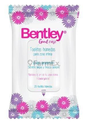 Bentley "Toallas húmedas íntimas" x 20 unidades Farmex-Fonasa-Persistente